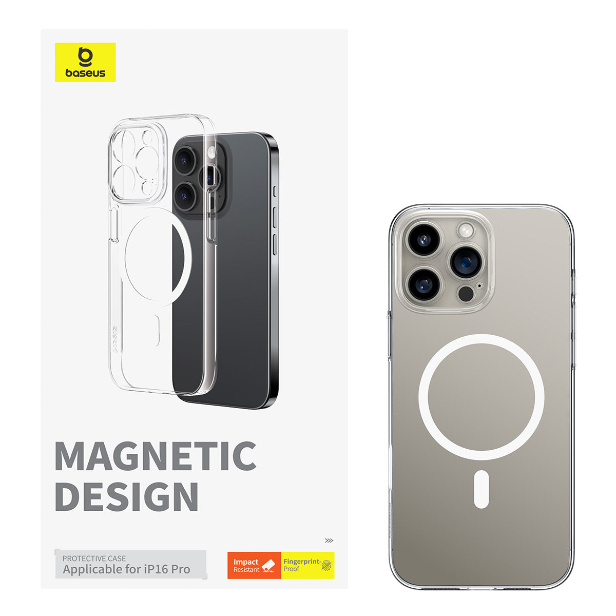 Baseus Crystal Series Magnetic Phone Case for iP 16