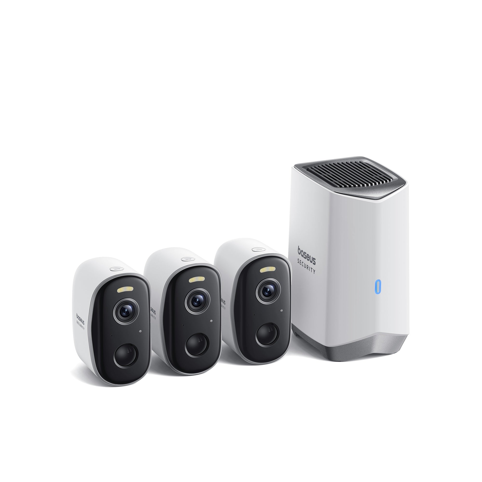 Baseus Security N1 2K outdoor camera 3-cam kit in White