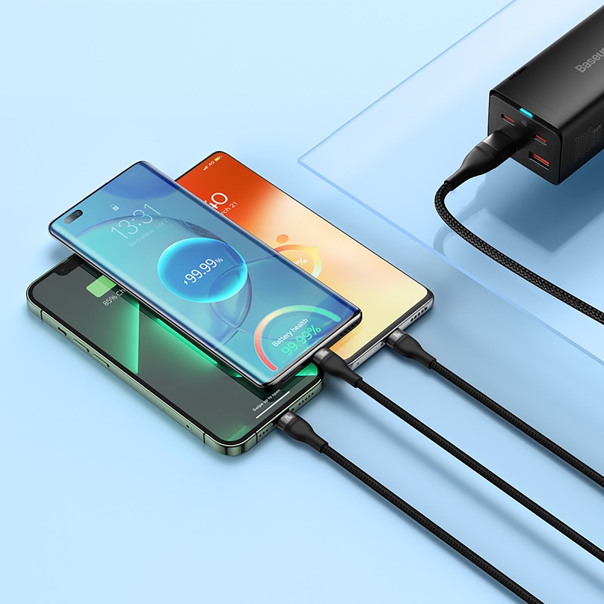 Baseus Flash II cable LED charging status indicator