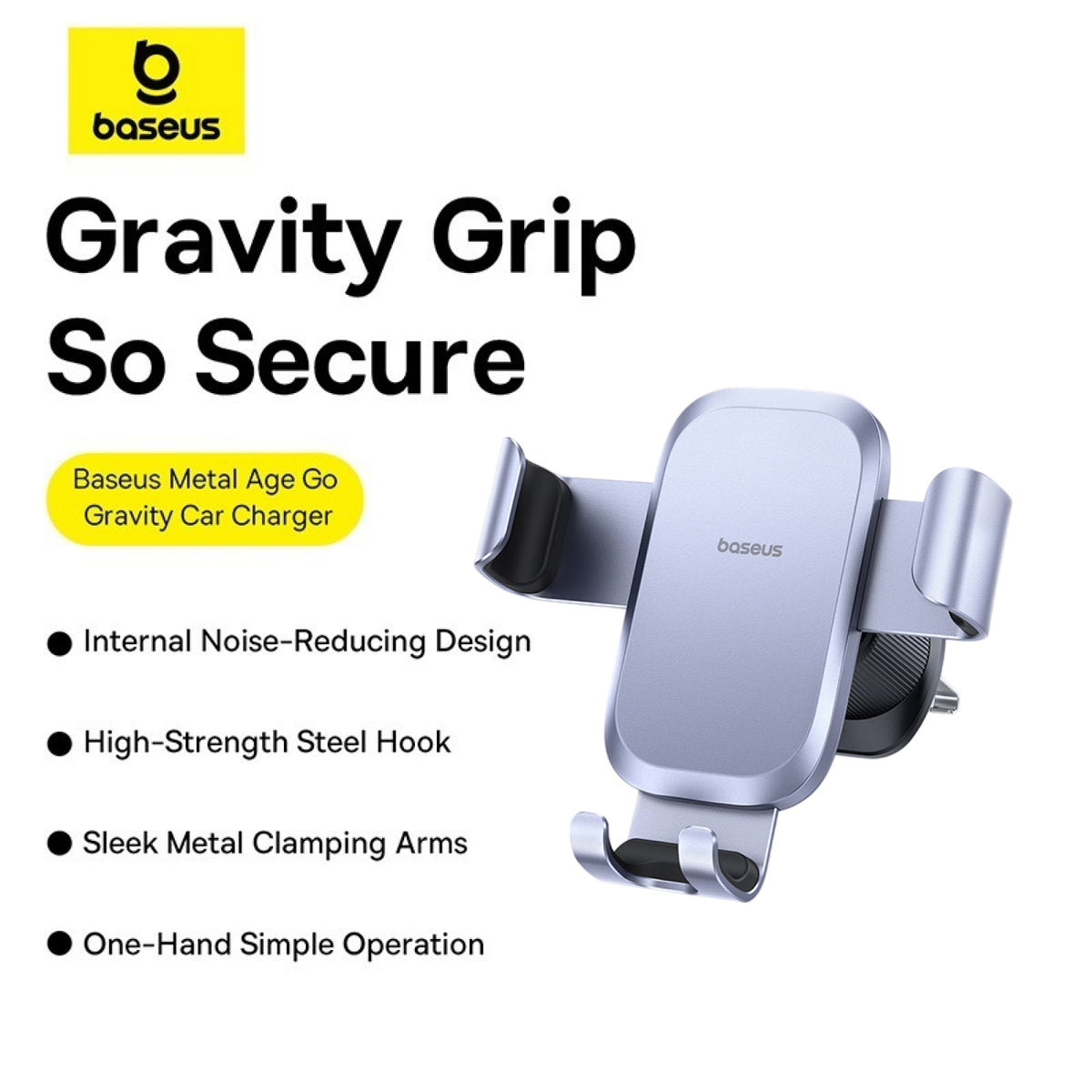 Baseus Metal Age Go auto-clamping car phone mount