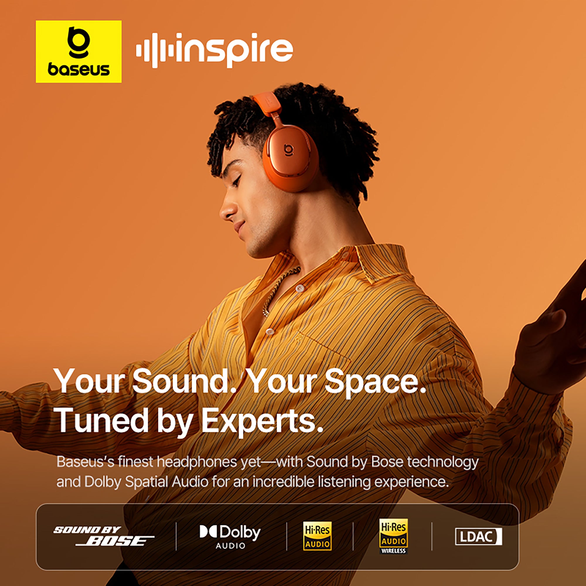 Baseus Inspire XH1 Noise-Cancelling Headphones | Sound By Bose