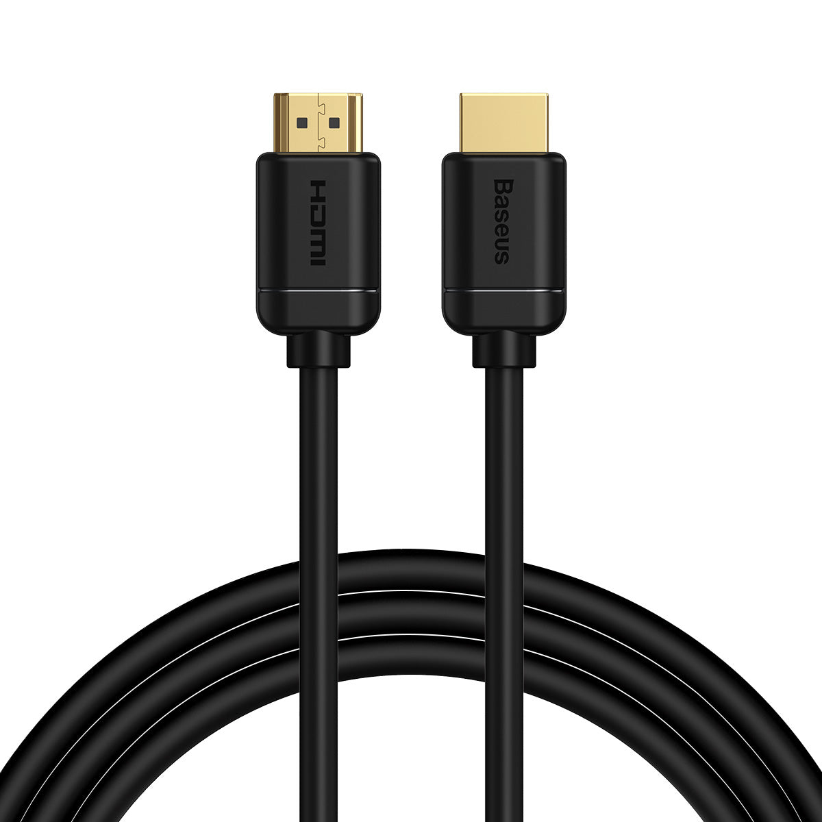 HDMI cable with gold connectors on a white background