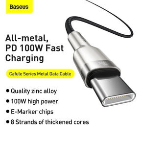 Baseus Cafule Series Metal Data Cable Type-C to Type-C 100W 1M