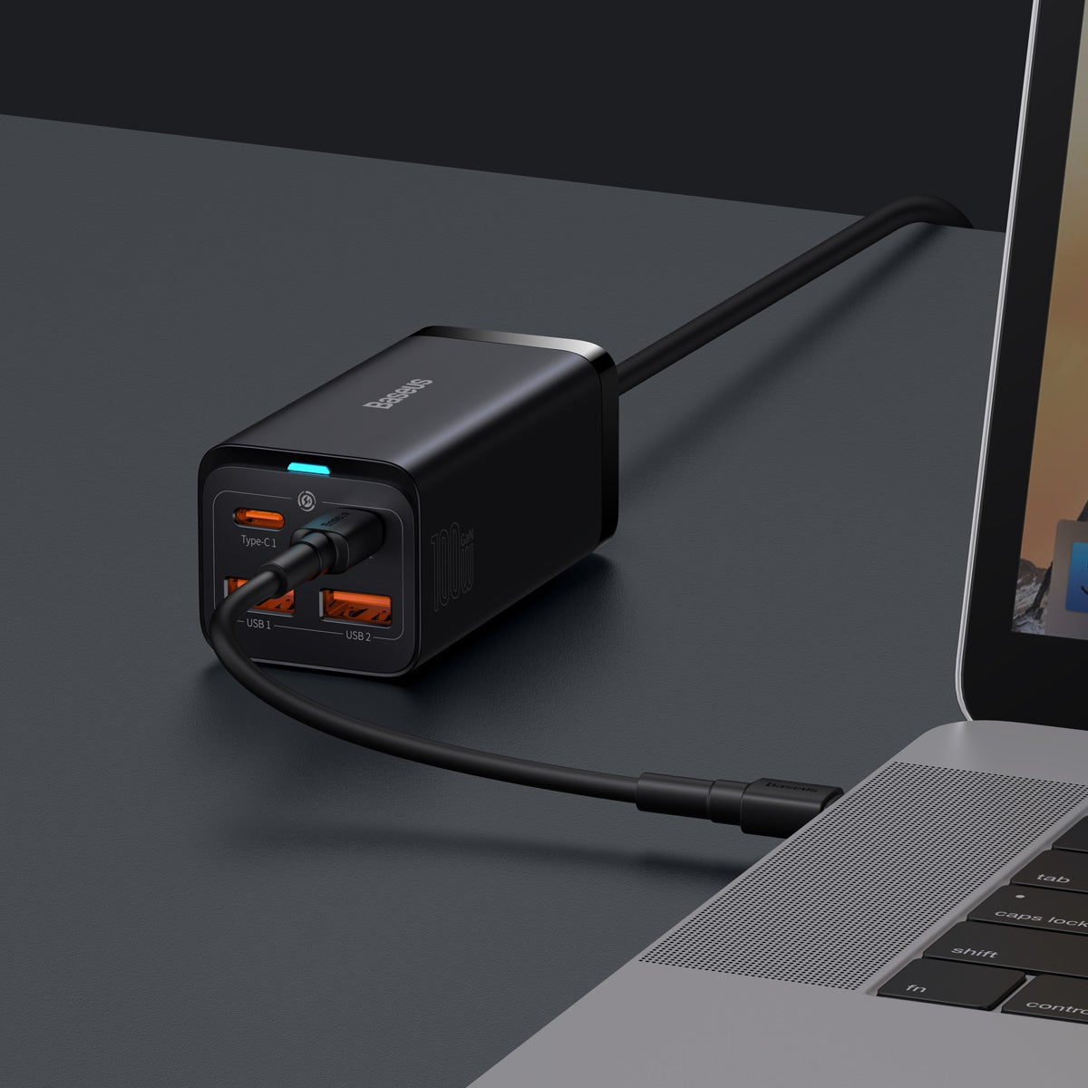 Baseus GaN3 Pro Desktop Fast Charger 2 USB-Type C + 2 USB-A 100W - EU 9