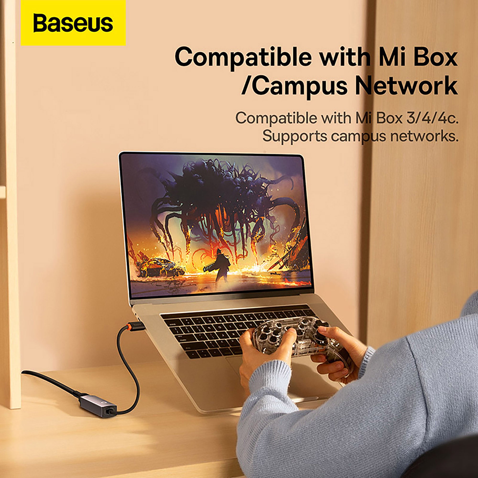 Baseus Lite Series Ethernet Adapter Type-C to RJ45 LAN Port 7