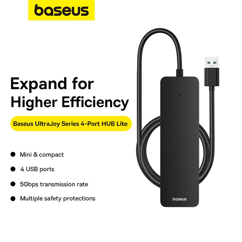 Baseus Ultrajoy Series 4-Port  HUB Lite 100cm Black 2