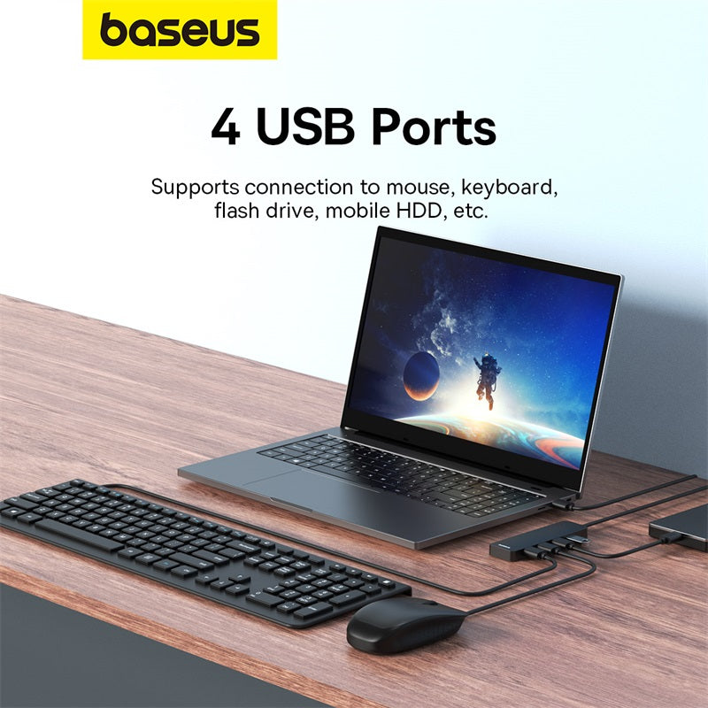 Baseus Ultrajoy Series 4-Port  HUB Lite 100cm Black 6