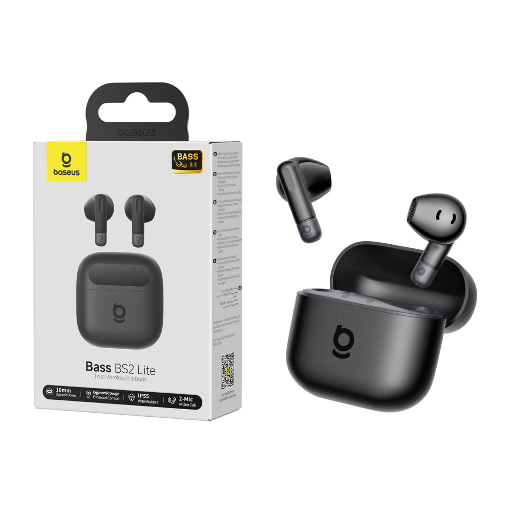 Baseus Bass BS2 Lite True Wireless Earbuds - Cosmic Black