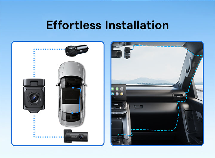 Baseus PrimeTrip VD1 Dash Cam 3K+1080p - Cosmic Black