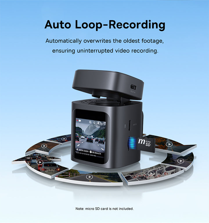 Baseus PrimeTrip VD1 Dash Cam 3K+1080p - Cosmic Black