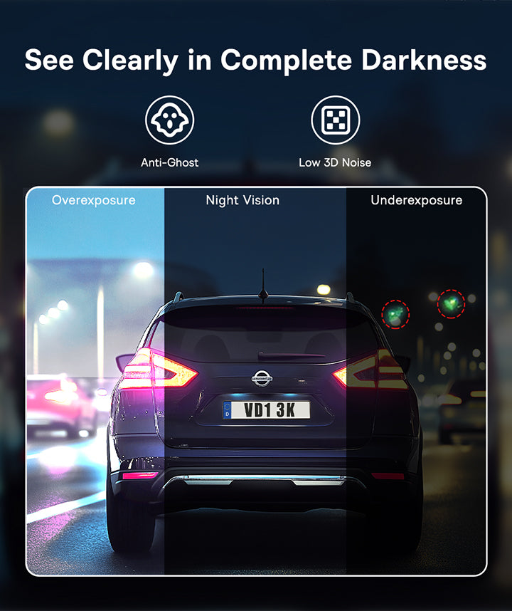 Baseus PrimeTrip VD1 Dash Cam 3K+1080p - Cosmic Black