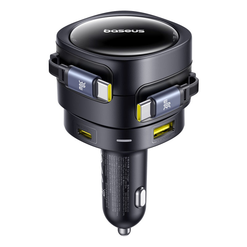 Baseus Enjoyment Max Car Charger C+C Cables & U+C Ports 90W