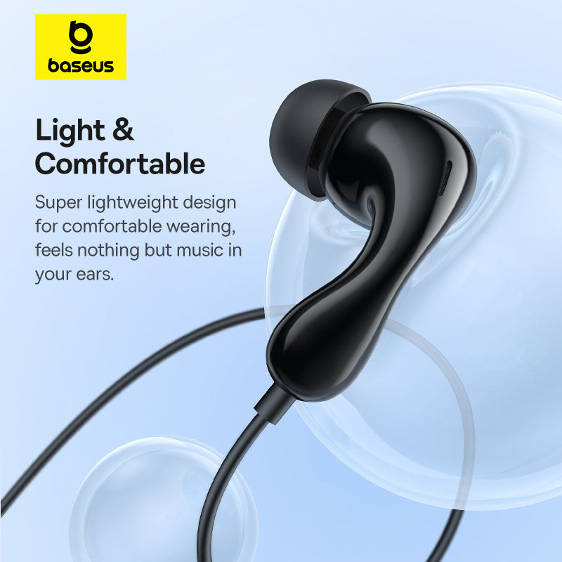 Baseus CZ20 lightweight in-ear earphones for music and calls