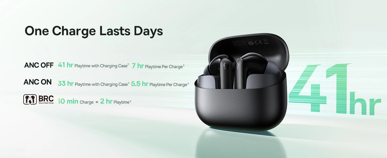 Baseus Bass BP1 NC In-Ear True Wireless Earbuds long last battery