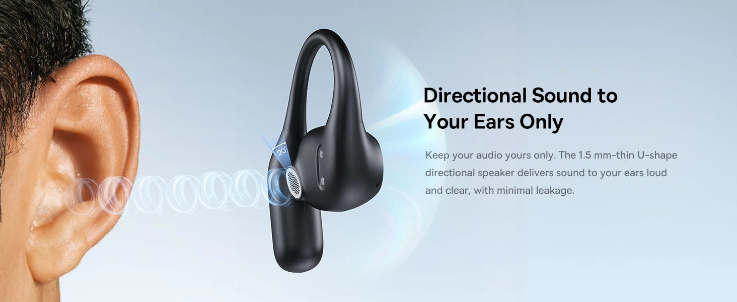 Baseus Eli 2i Fit Open-Ear True Wireless Earbuds directional sound to your ears only