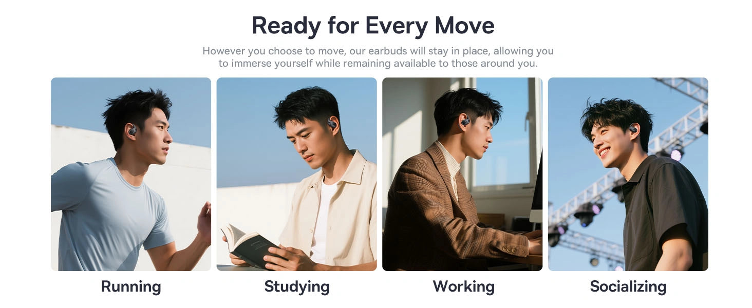 Baseus Eli 2i Fit Open-Ear True Wireless Earbuds ready for everyday move