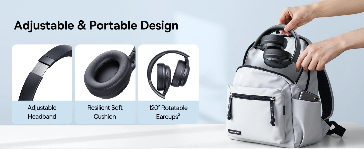 Adjustable & Portable for Baseus Bh1 Lite Wireless HeadPhones