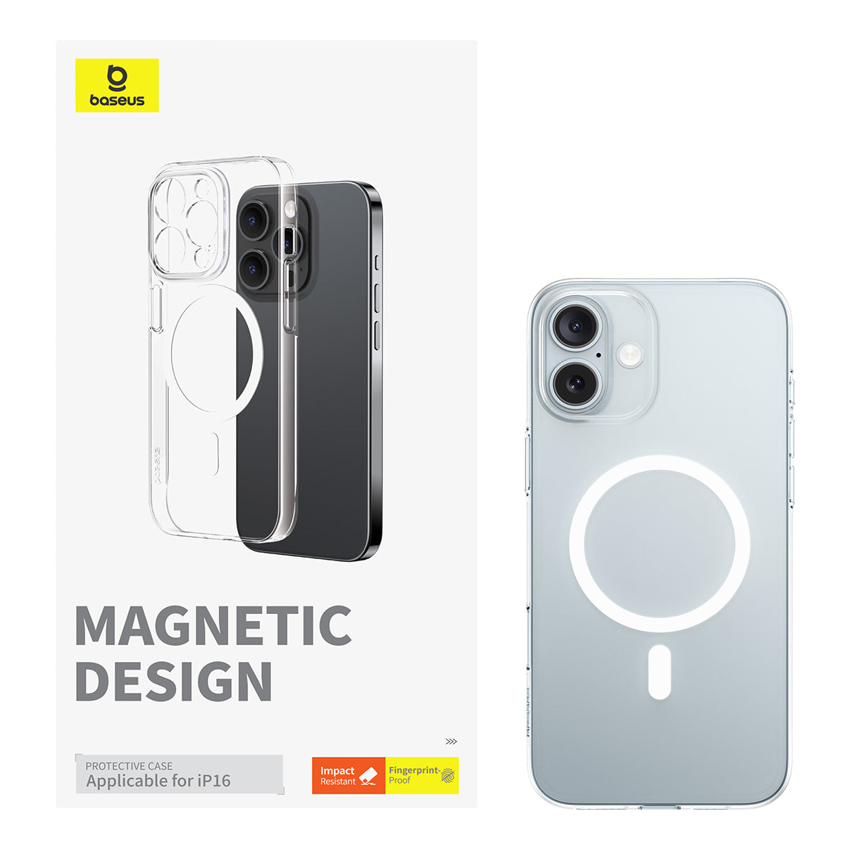 Baseus Crystal Series Magnetic Phone Case for iP 16