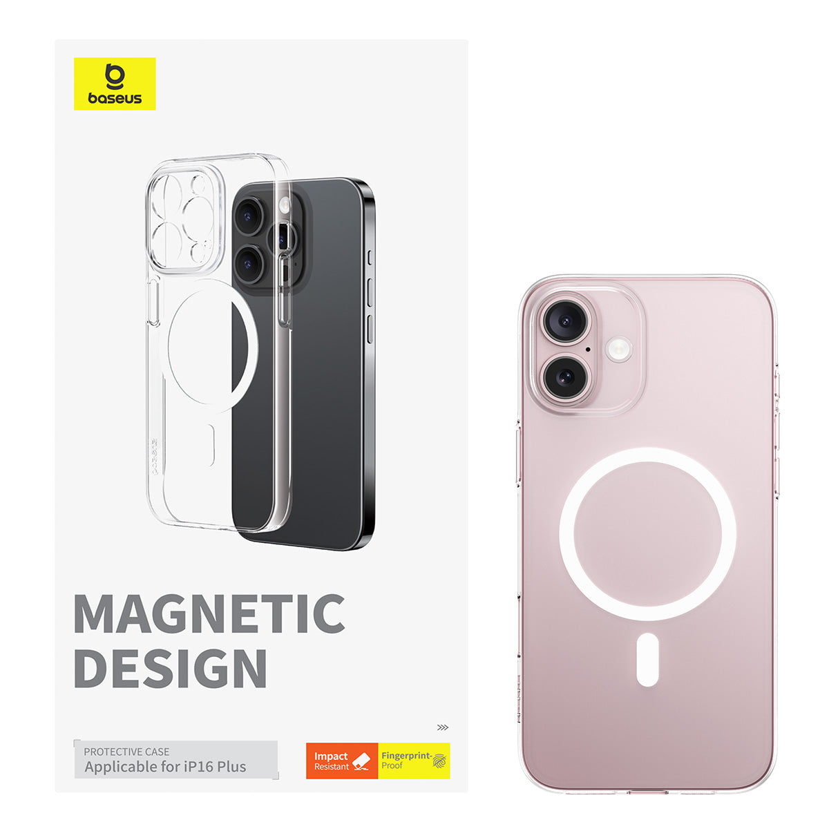 Baseus Crystal Series Magnetic Phone Case for iP 16