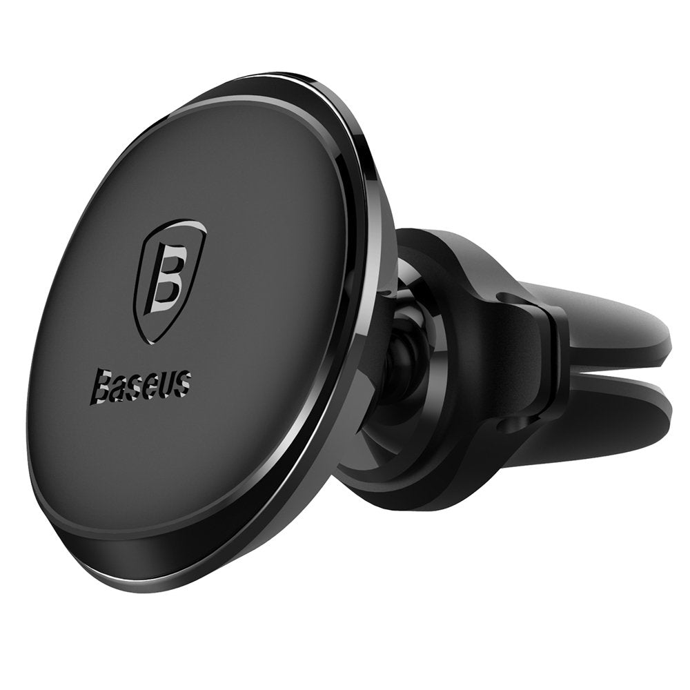 Baseus Magnetic Air Vent Car Mount Holder with Cable Clip Black