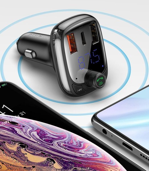 Baseus T Typed S-13 PPS MP3 Car Charger FM Transmitter